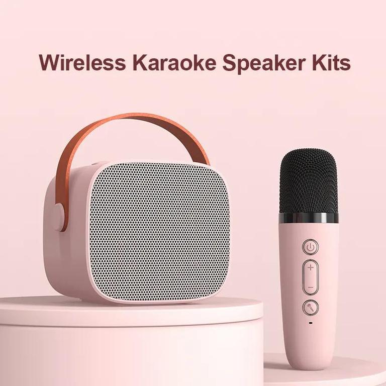 Zayraz K12 Mini Rechargeable karoke Outdoor Karaoke Bluetooth Portable Speaker With Wireless Microphone Audio for Home Singing Premium Smart Speaker Multifunctional AUX / TF Card / TYPE-C / USB - 6