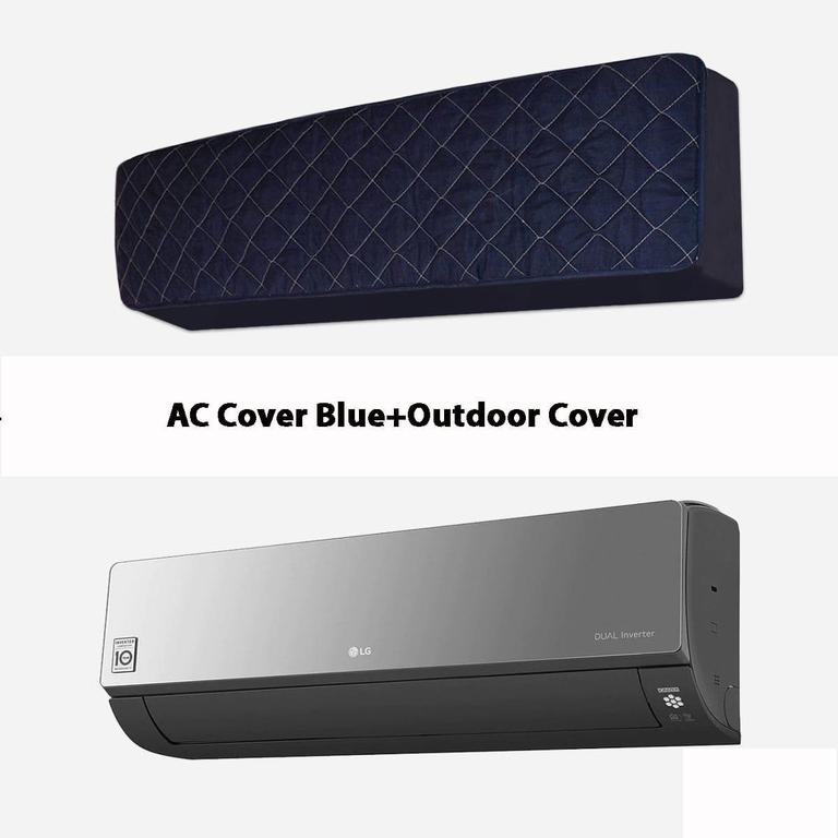 Quilted Printed AC Cover Set for Inner and Outer Units (1Ton - 1.5Ton - 2Ton) - Available in Various Colors - 2