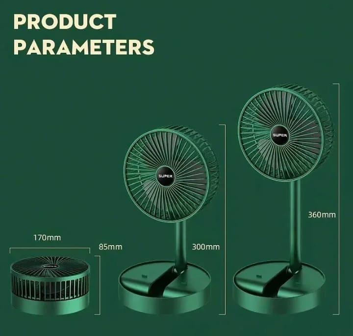 Portable Mini Desktop Foldable USB Fan - Rechargeable and Adjustable with Mute Operation - 4