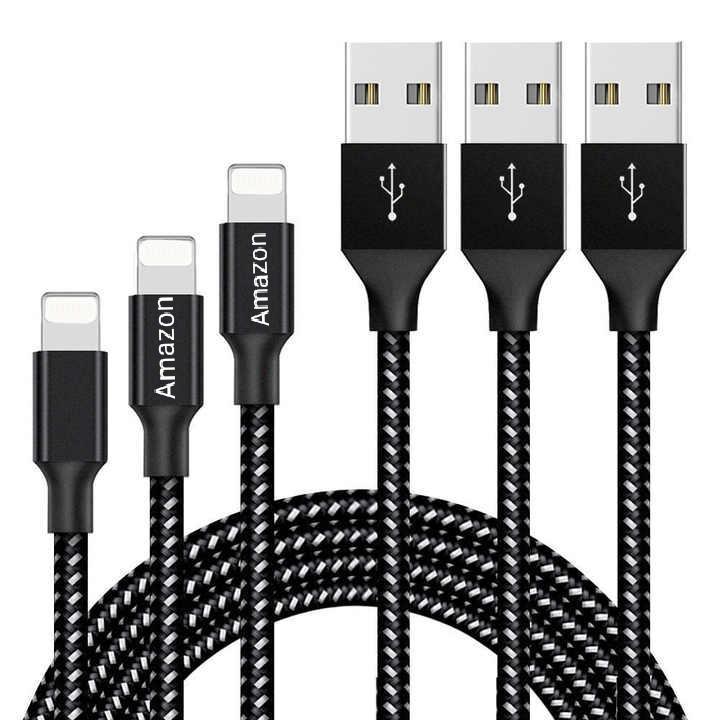 iPhone Charging Data Cable 1 Meter 3 Meter USB to Lightning TPE Copper Reinforced Connectors Fast Charging Data Transfer - 3