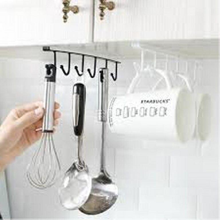 Under Shelf Storage Rack with Hooks