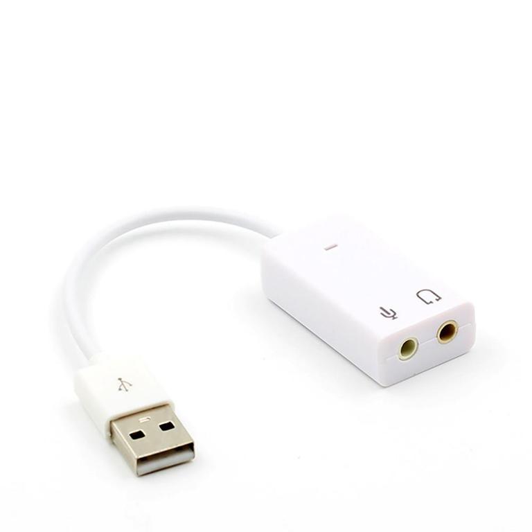 External USB 2.0 Stereo Jack Audio 7.1 Sound Card For laptop / Computer - Usb sound card adapter - 3