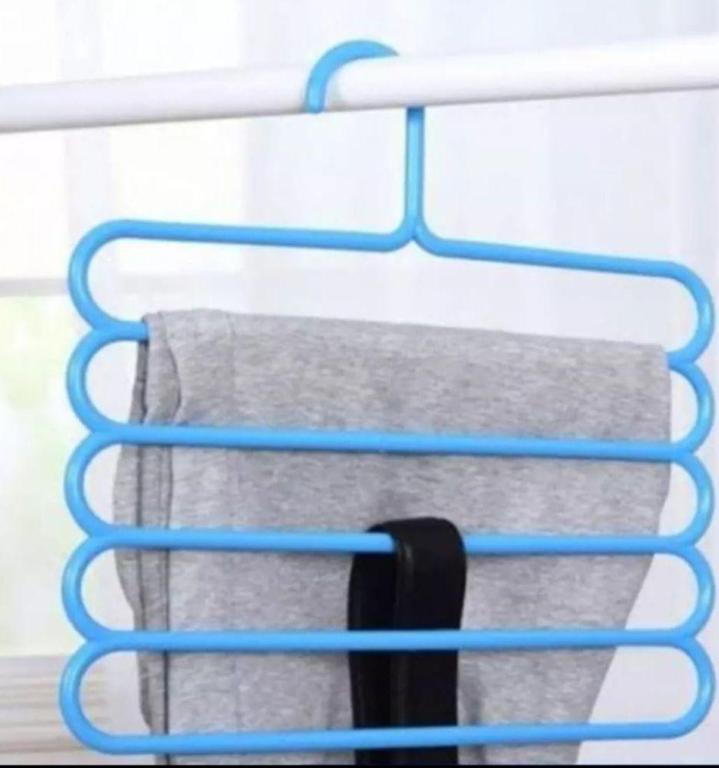 3-Pack Multi-Layer Anti-Slip Pant Hanger and Versatile Organizer for Trousers and Belts - 3