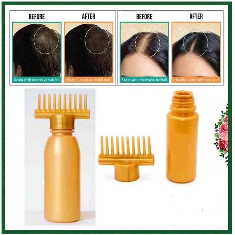 Face Value 130Ml Hair Oil Bottle with Comb for Oiling, Coloring, and Massage - 7