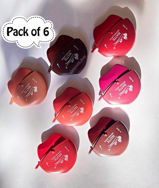 Lazy Lip Shape Lipstick Sets: Available in 1, 3, or 6 Pieces - 1