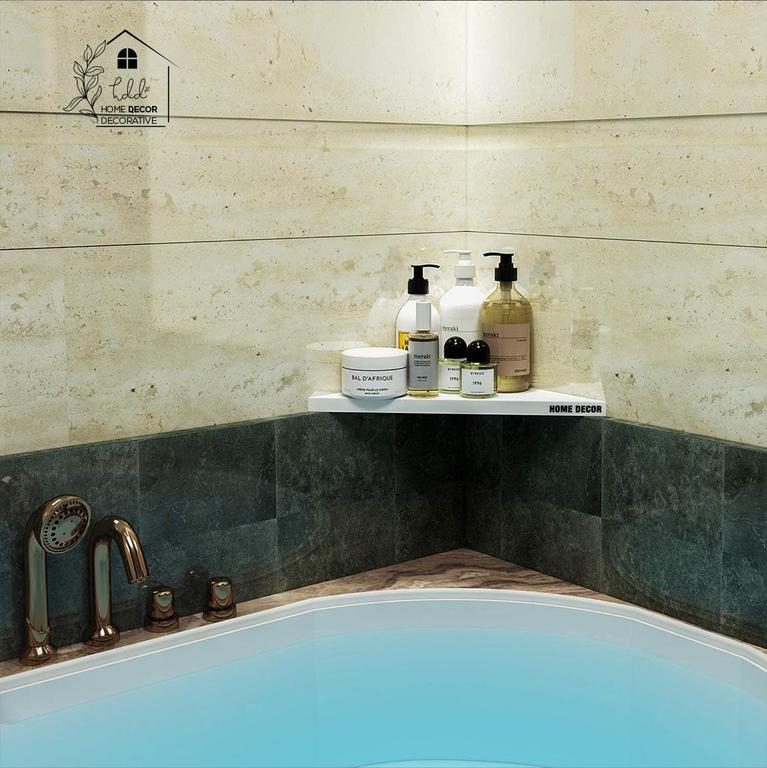 Corner Mounting Shelf, Easy to Install Wall Corner Shelf, Set of 2Kitchen shelf Wall Shelf Wall-mounted Display Storage Organizer Rack by Home Décor Decorative - 7