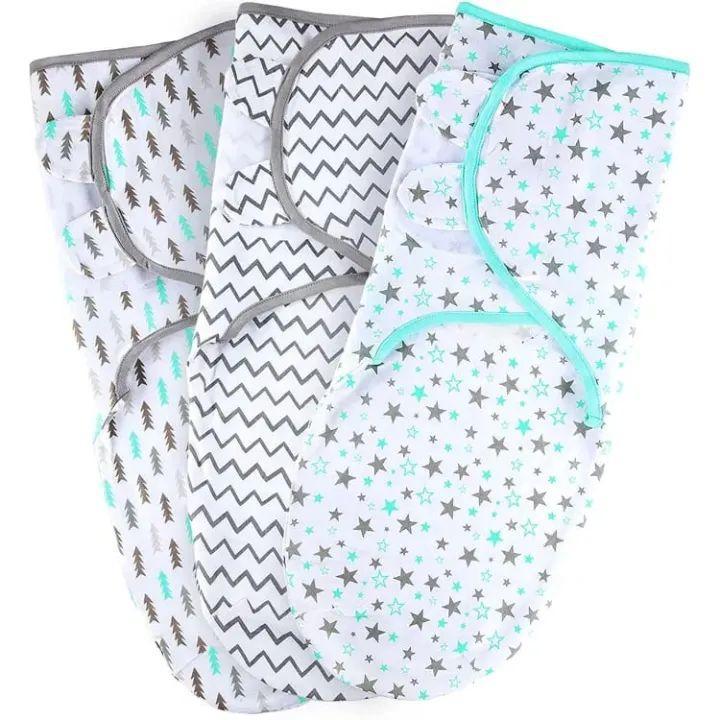 Set of 2 Multicolor Swaddle Wraps for Newborns by Baby Delights - 3