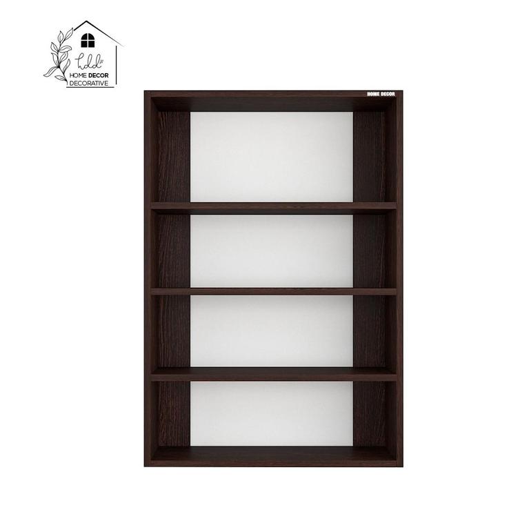 Elegant Kitchen Display Storage Rack Shelf Classic Walnut Engineered Wood Open Book Shelf DIY (Do-It-Yourself) Finish Color - Dark Brown by Home Décor Decorative - 4