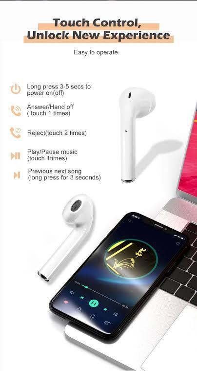 i12 TWS True Wireless Stereo Bluetooth Earphones Compatible with All Bluetooth Devices - 2
