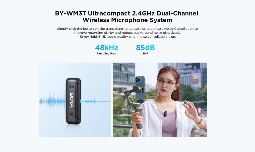 boya wm3t wireless microphone