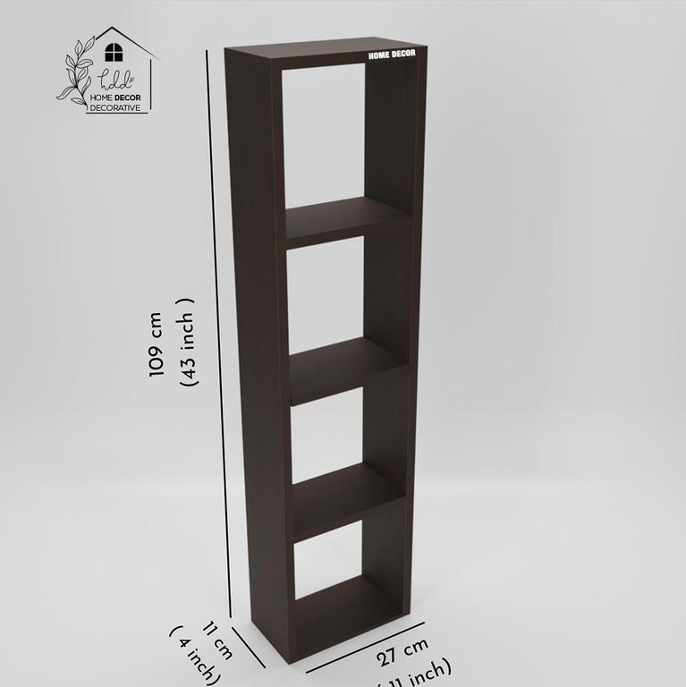 Wood Open Book Shelf  (Finish Color - Wenge, DIY(Do-It-Yourself) by Home Décor Decorative - 4