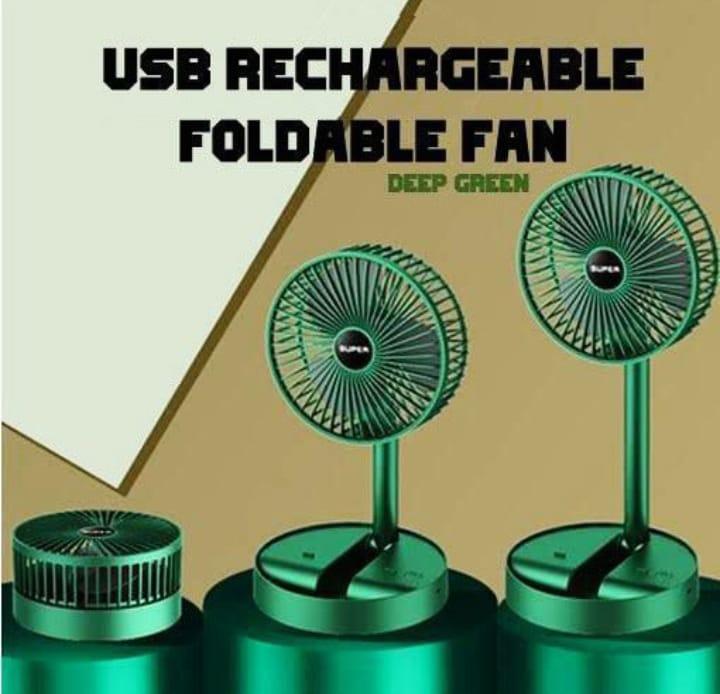 Portable Mini Desktop Foldable USB Fan - Rechargeable and Adjustable with Mute Operation - 1