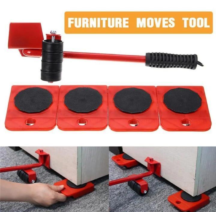 5-in-1 Furniture Moving Tool Set by T.F - Includes Transport Lifter, Furniture Slides, and 4 Wheeled Mover Roller - 3