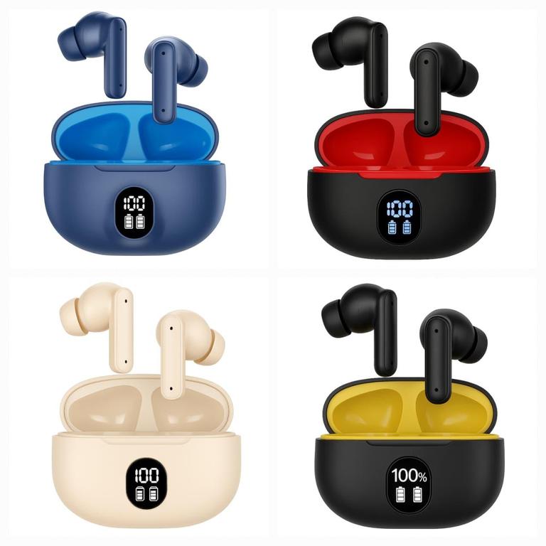 M10 TWS Wireless Earbuds with Bluetooth 5.3 – HiFi Stereo Sound, ENC Noise Cancellation, Power Bank Case with LED Display, Touch Controls, Gaming Mode, and Waterproof Design for Android & iPhone - 1