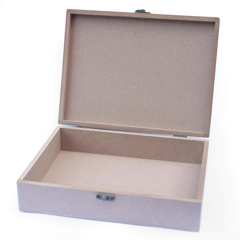 DIY Unfinished MDF Craft Box | Ideal for Decoupage and Art Projects | Sizes: 14x10, 12x9, 10x7 inches, 6mm Thickness - 3