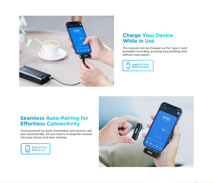 boya wm3t wireless microphone