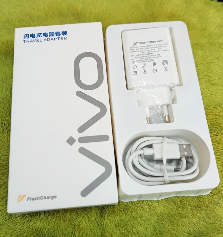 Vivo Flash Charger 44W Adapter with Type C Cable for Vivo Smartphones - Fast Charging Engine for V20, V21e, V23, and more - 4
