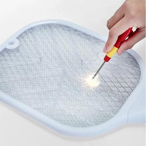 Zayraz 2 in 1Cordless Battery Power Electric Home Mosquito Killer Rechargeable mosquito racket UV LED Light Flying Insect Killer & Bug Zapper Lamp with Stand, Original, Advanced, Heavy duty USB Handheld Bat 400mAh Flies, Bees, Moths killer night lamp - 4