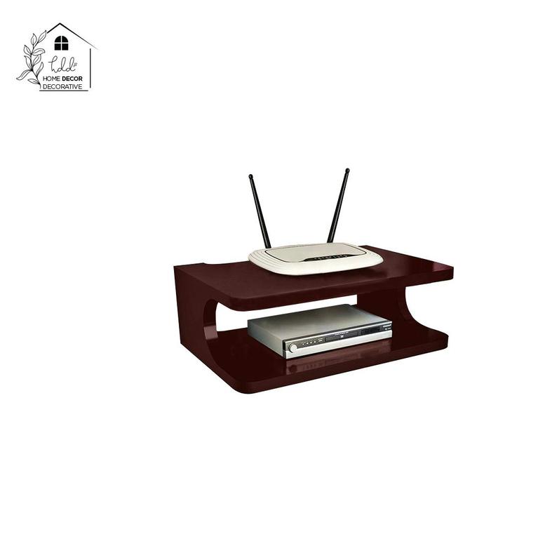 2 Layers Wall Mounted Shelf For Wifi Router, Phone, Decorative Items, Book Shelf - 6