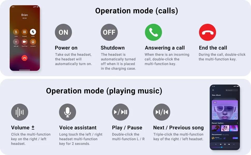 Air 31 Wireless Earbuds with Bluetooth 5.3, Charging Case, Heavy Bass, and Noise Reduction Microphone - 17
