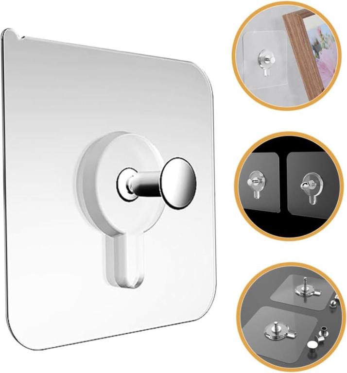 (PACK OF 10)Sticky Tack for Wall Hanging 50pcs Adhesive Picture Hooks for Picture Hanger Hooks - 1