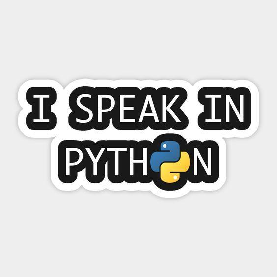 I Speak in Python Sticker