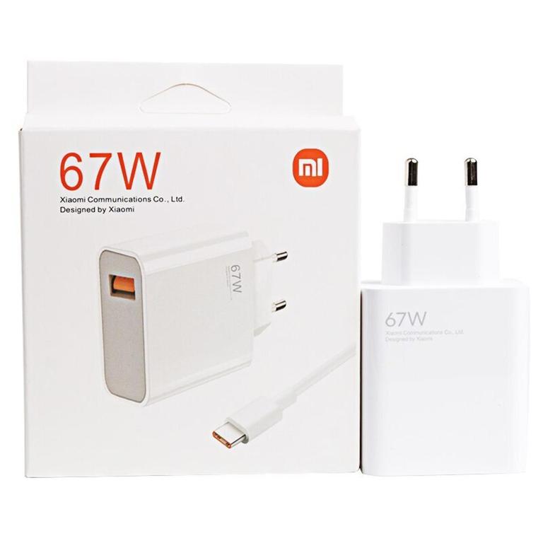 Xiaomi 67W Turbo Charger with Cable - Original 67W EU GaN Adapter QC 4.0 for Redmi Note, Mi, and Poco Devices - 5