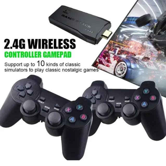 Original M8 Wireless Retro Game Console With 64GB TF Card Plug and Play Video Game Stick Built-in 20000+ Games | 4K High Definition HDMI Output | Dual 2.4GHz Wireless Controllers | Plug and Play Gaming Stick - 4
