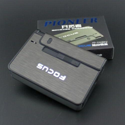 Automatic Cigarette Case With Inbuilt Refillable Lighter Premium Quality Men Gift - 5