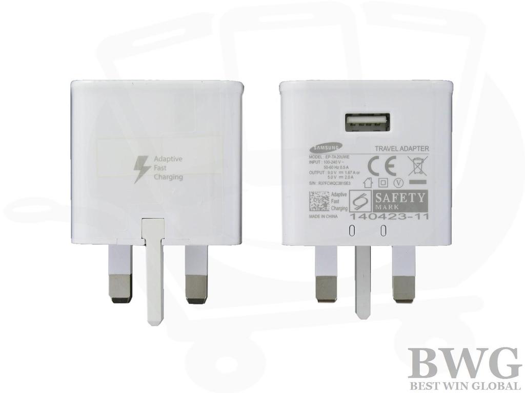 SAMSUNG Adaptive Fast Charger 9V Adapter with Cable for Galaxy S6 S7 Edge Note 4 5 (Import) - 2