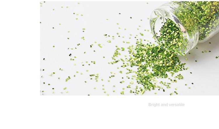 Set of 12 Mini Glitter Bottles for Nail Art, Slime, Resin, and DIY Crafting – Includes Caviar Microbeads, Thin Flakes, and Bright Glitter - 3