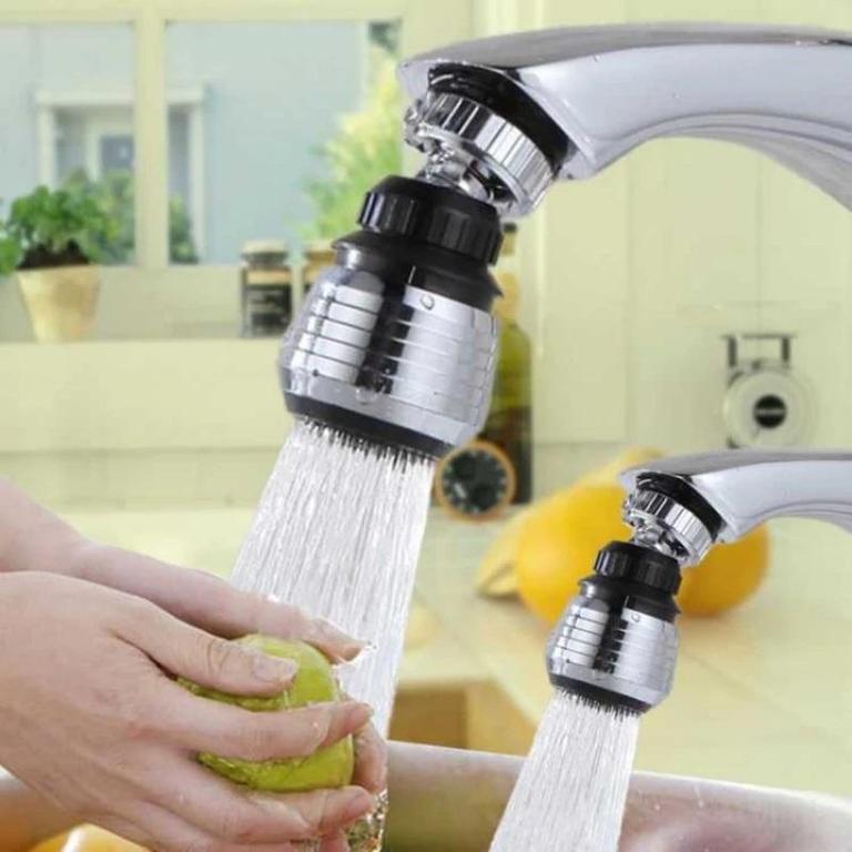 360° Adjustable Kitchen Faucet Aerator with 2 Modes and Anti-Splash Water Filter Nozzle - 1