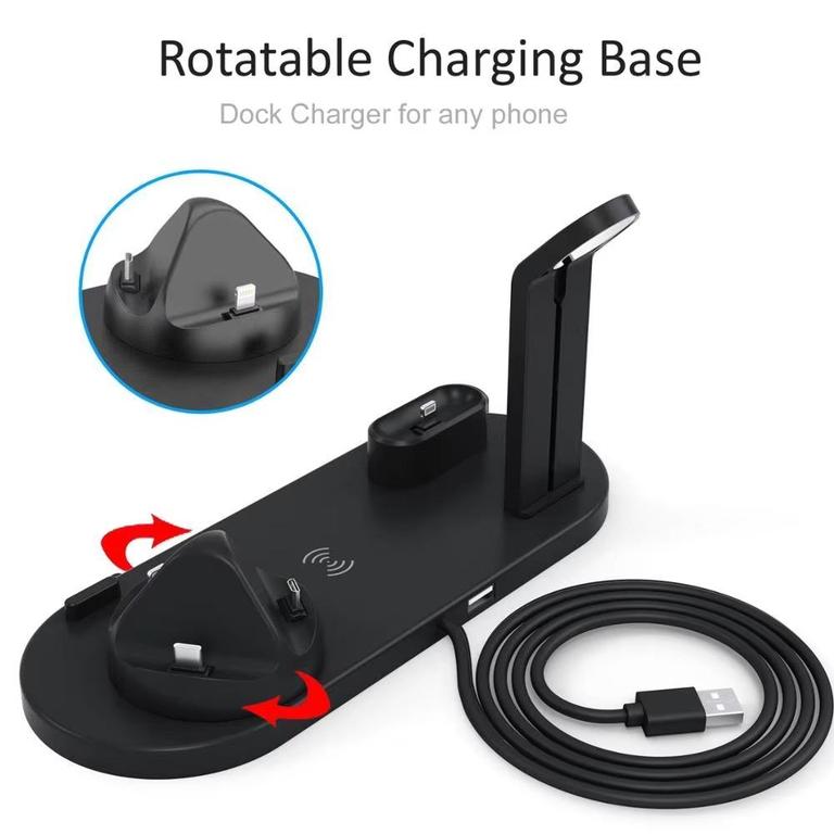 💡 3-in-1 Smart Charging Stand | Universal Fast Wireless Dock for Apple & Android - 3