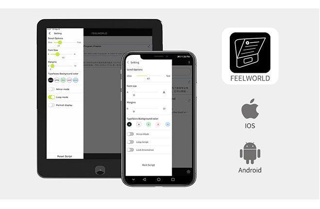 FEELWORLD TP10 10" Portable Folding Teleprompter for Phones and Tablets, Ideal for DSLR Video Production - 11