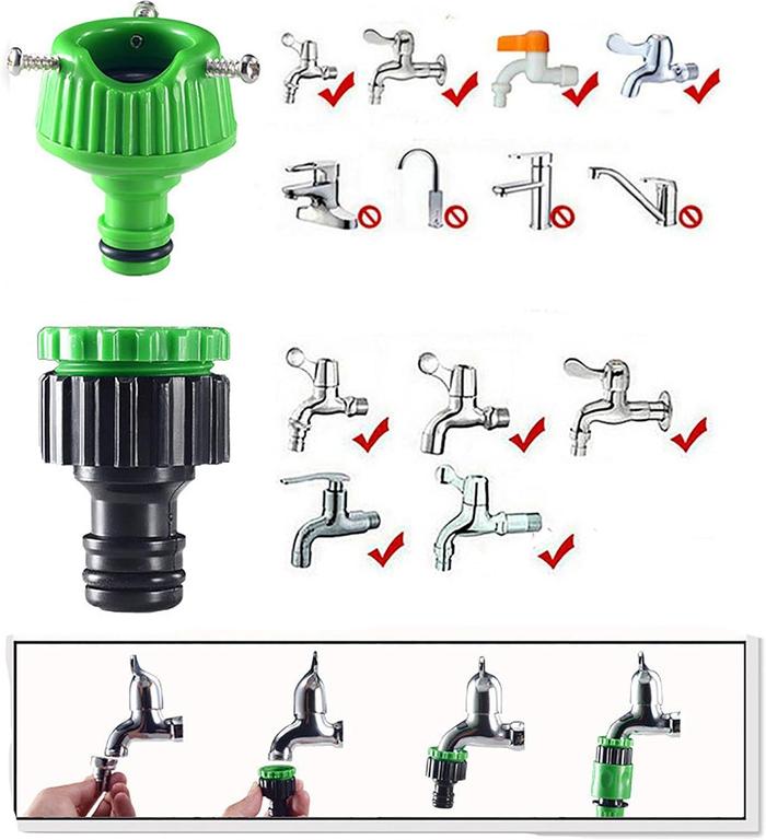 Face Value 50ft Expanding Garden Hose - 3X Expandable Hose with 8-Function Spray Nozzle - 3