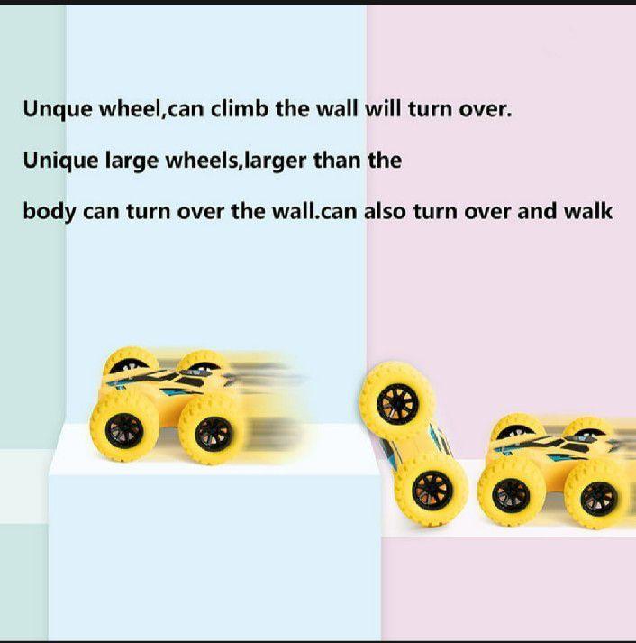 Dumper Stunt Car Set - Push & Go Friction Powered 360° Rotating Double Sided Toy for Kids - 5
