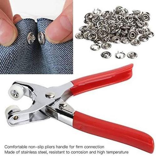 Metal Pliers Button Press Tool Set