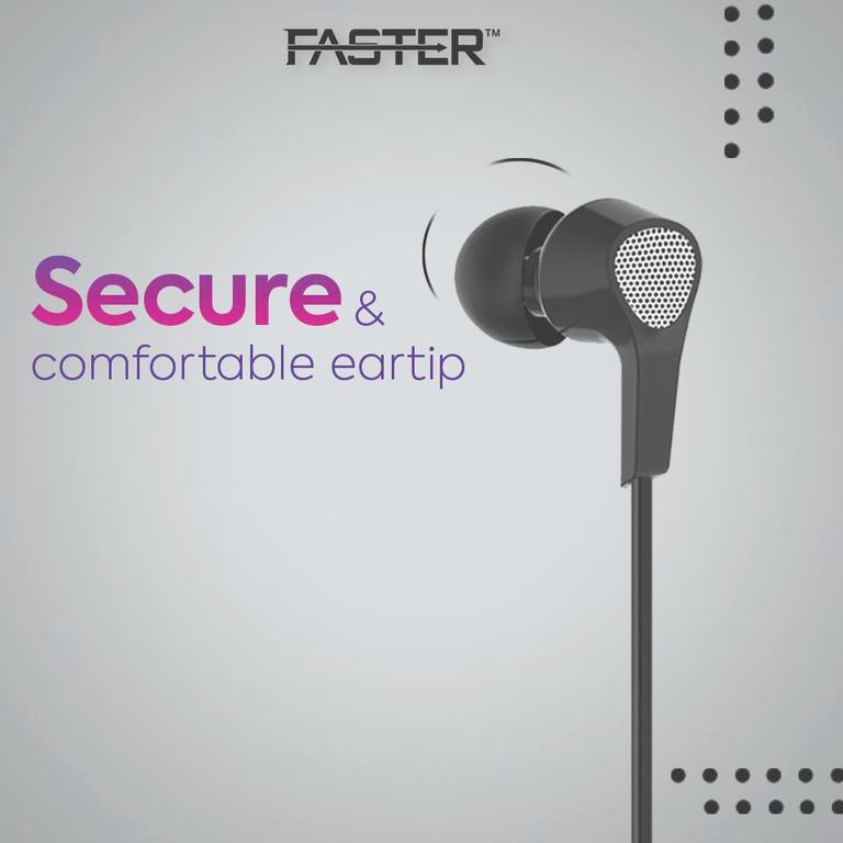 FASTER F15 Universal Music Earphones - Quality Hands-Free for Calls with Built-In Mic - 3