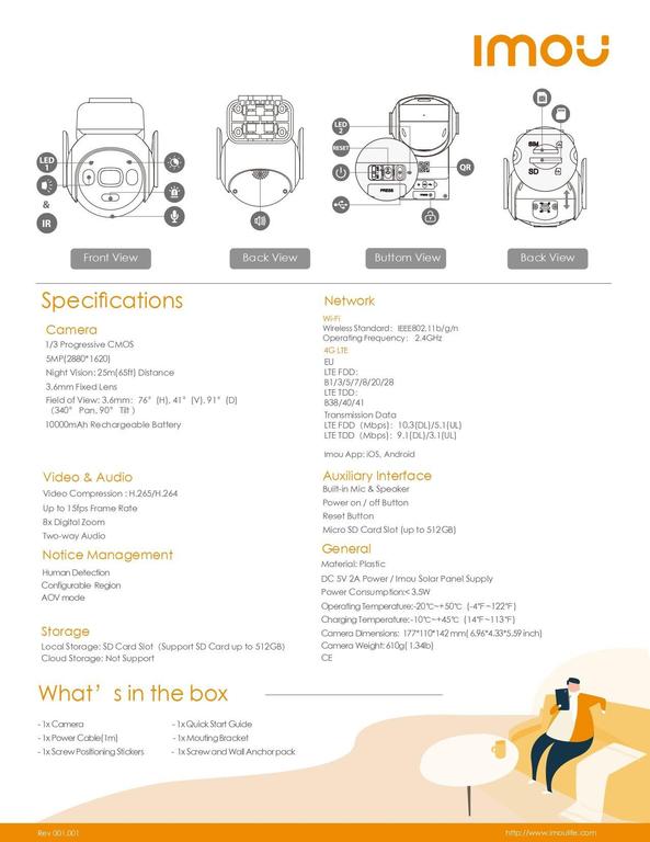 IMOU AOV PT (5MP) Camera with Unlimited Battery Life and Dual 4G+Wi-Fi Connectivity | AI-Based Human Detection, 3K UHD Quality - 12