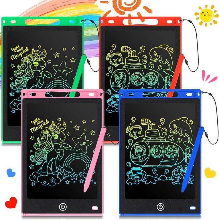 Kids LCD Writing Tablet - 6.5" and 8.5" Erasable Drawing Pad for Educational Use and Creative Play - 1