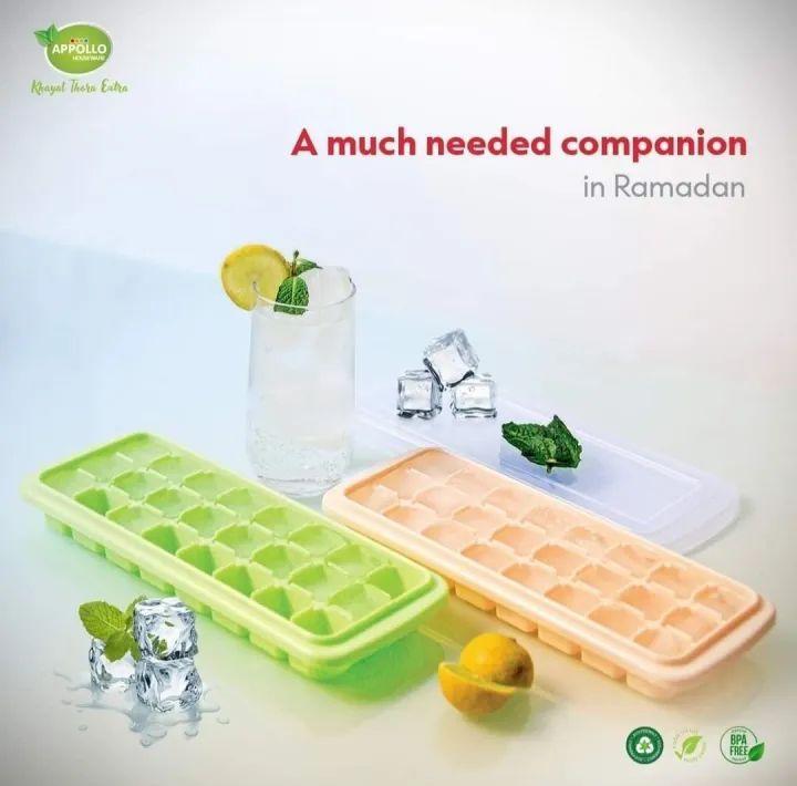 Bubble Ice Cube Tray with Transparent Lid - Makes 24 Cubes - 1