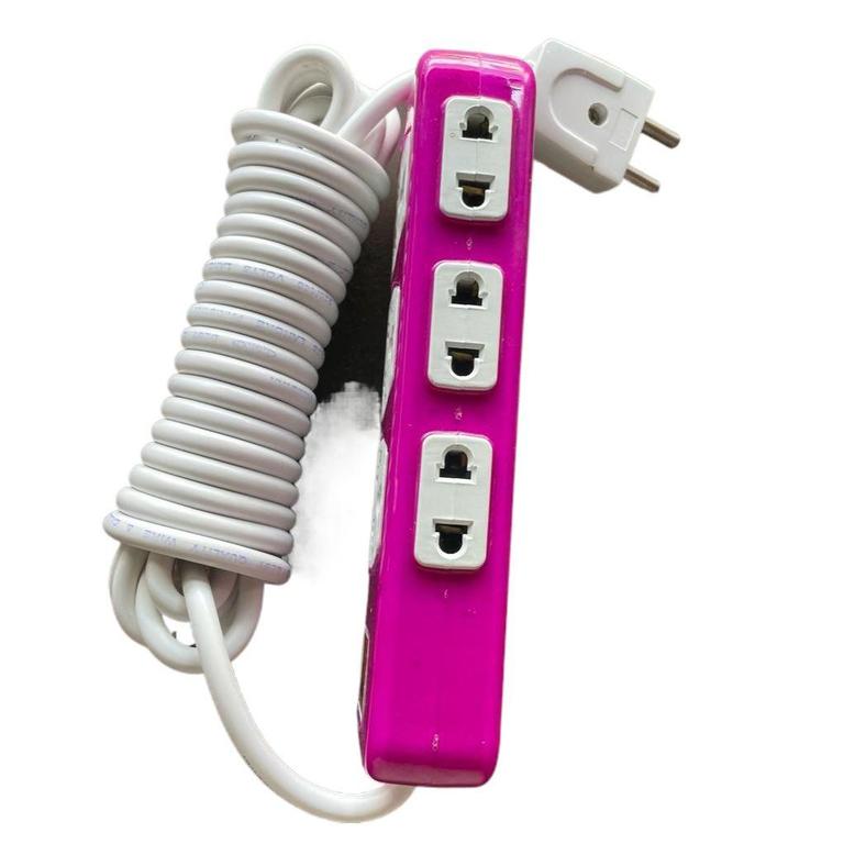 DAAZLED Extension Board with 9 Sockets (6 Simple + 3 Universal) and 4-Meter Copper Wire - 2