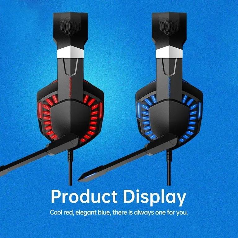 PYTHON-FLY Gaming Headset, Gaming Headphone with 7.1 Surround Sound Stereo, Xbox One Headset with Noise Canceling Mic & LED Light, Compatible with PC, PS4, PS5, Nintendo Switch - 5