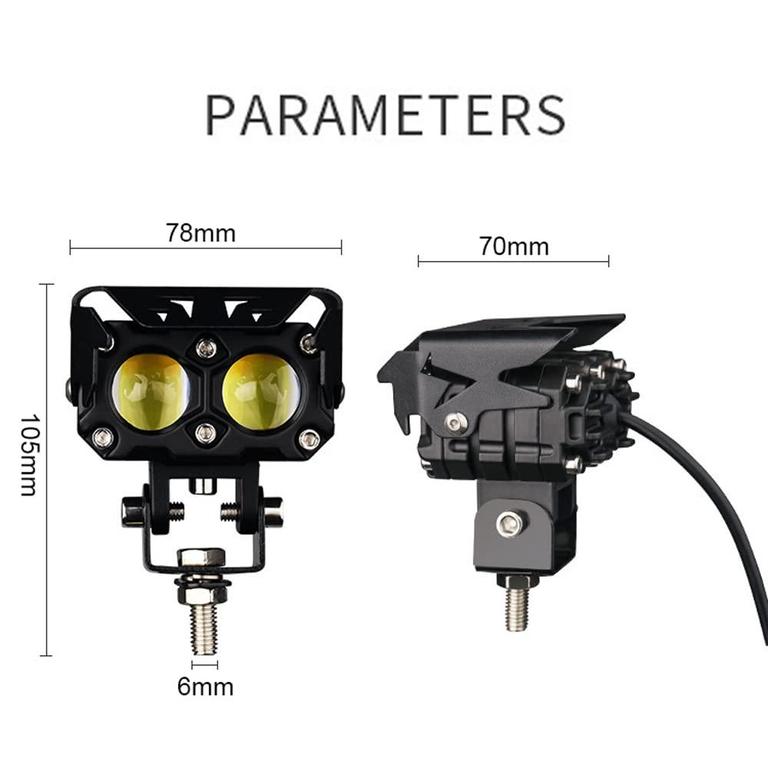 Motorcycle LED Light - Yellow and White Configuration