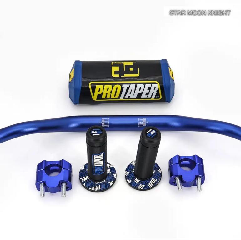 PRO Taper Universal Handlebar With Handle Risers Pack Bar Handle bar Pads Grips ALL Color Pit Pro Racing Dirt Pit Bike Motorcycle CNC 28mm Adapter For All Bikes - 3