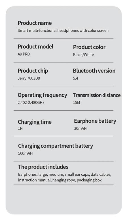 A9 Pro Airpods With Display i18 TWS Bluetooth 5.0 Wireless Earbuds with Touch Control and 5D Super Bass for iPhone, Xiaomi, and Huawei - 7