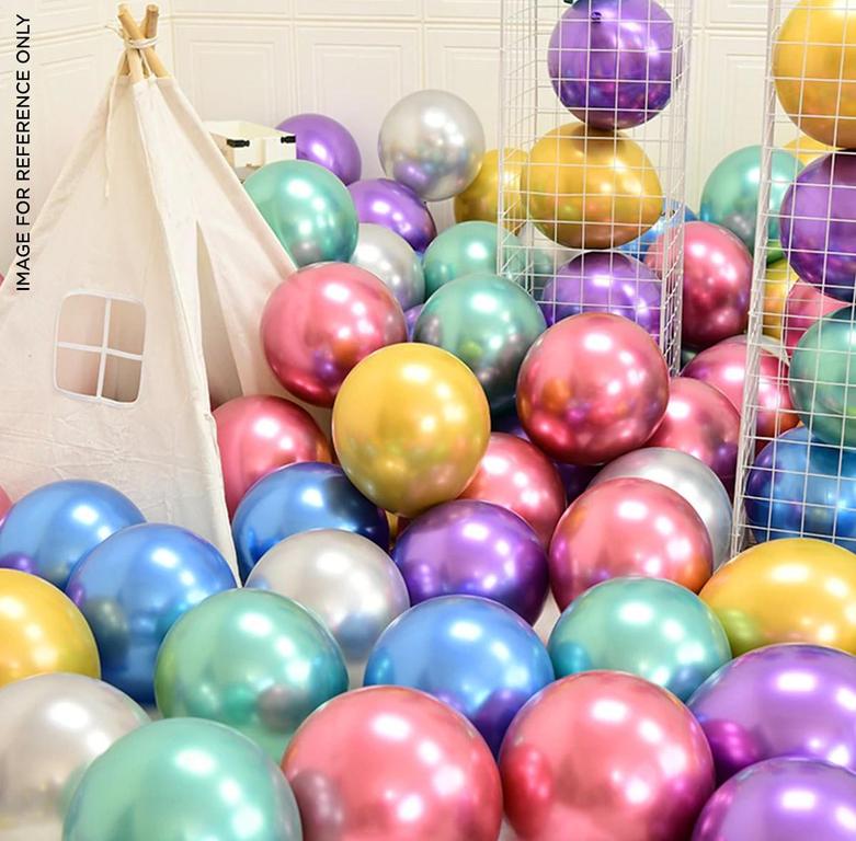 Multi-Color Chrome Balloons Image 3