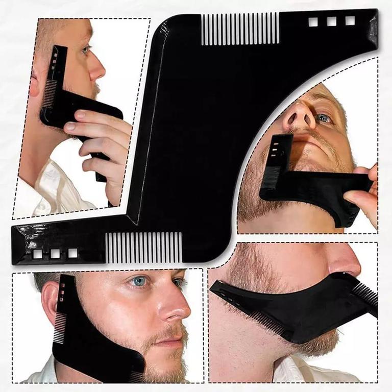 Beard Black Double-Sided Beard Shaping Comb PLUS Beard Comb for Line Up - 1