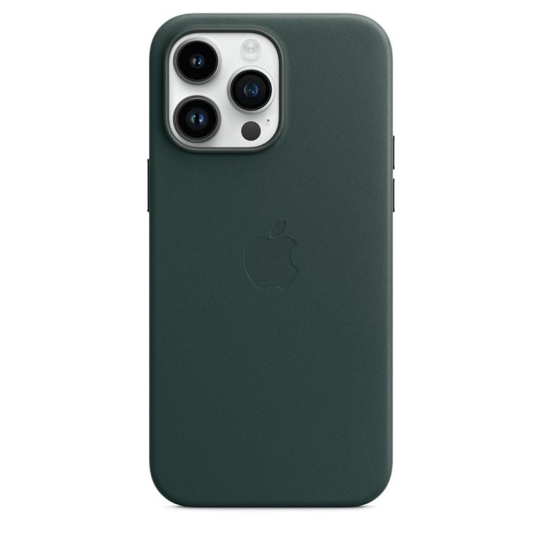 MagSafe Leather Case for Apple iPhone 14 Pro Max by Apple - Available in Umber, Orange, Forest Green, and Ink - 13