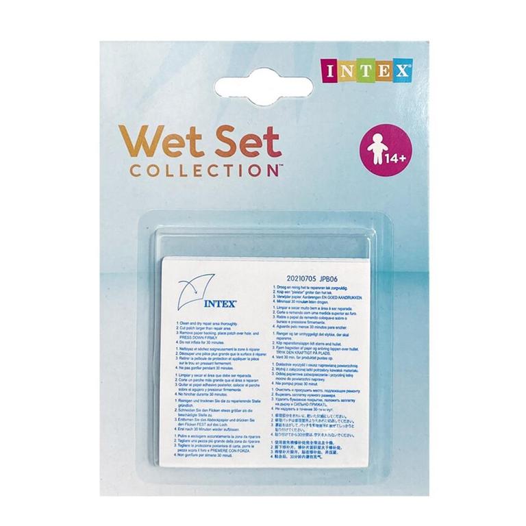 Intex Heavy Duty Pool Repair Patch - 6 Pieces - Fix Puncture of Inflatable Swimming Pool, Tubes, Balls- Repair Air Pools, Spas, Air Beds. Outside Dry Side Pool Patch - 59631, Underwater Waterproof Adhesive Pool Patch - 59632 - 2